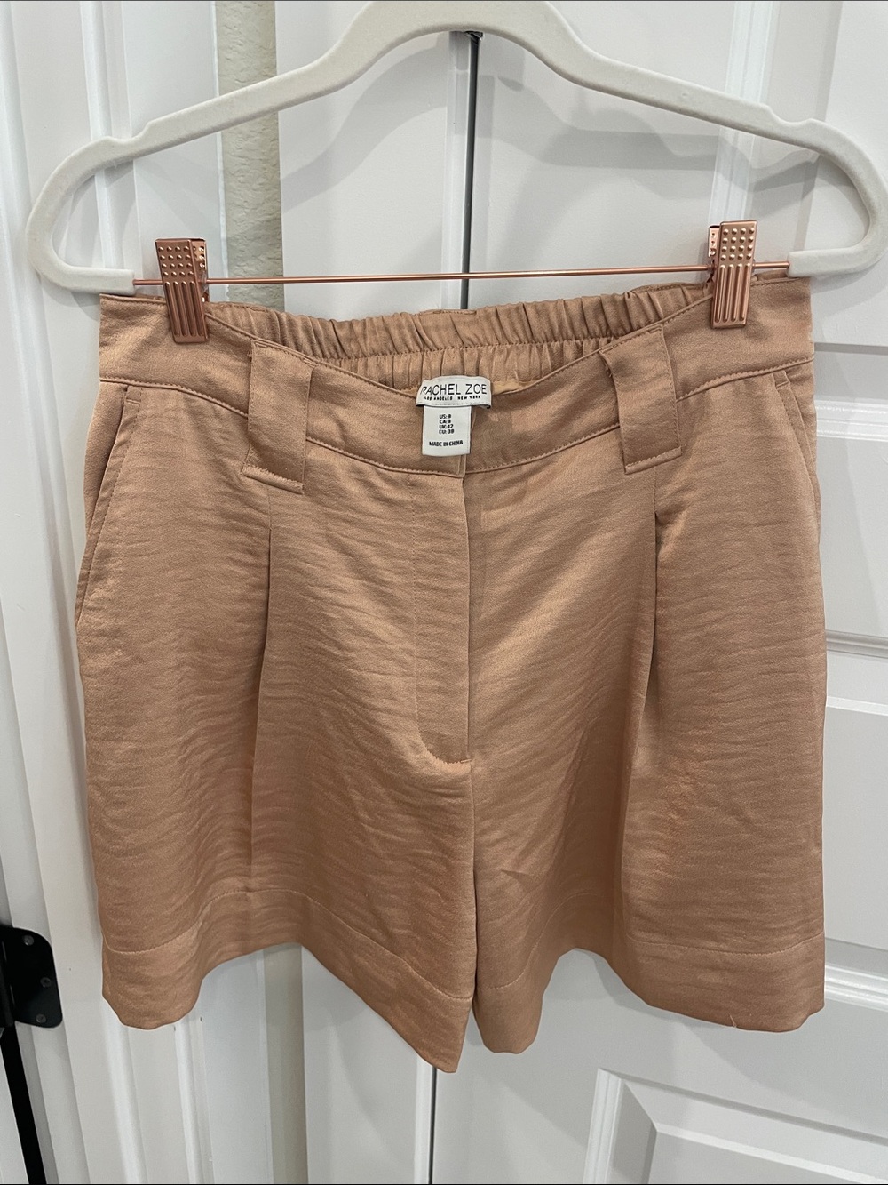 Rachel Zoe gold caramel Tailored Shorts